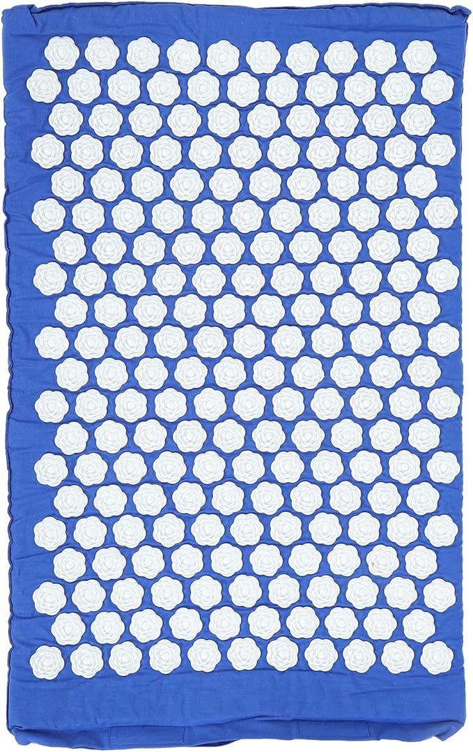 Acupressure Pad Massage Reduce Pain, Relax Muscle, Stress Relief Mat with Elastic Sponge, Magnetic Treatment Points, Full Body Massager (Royal Blue)