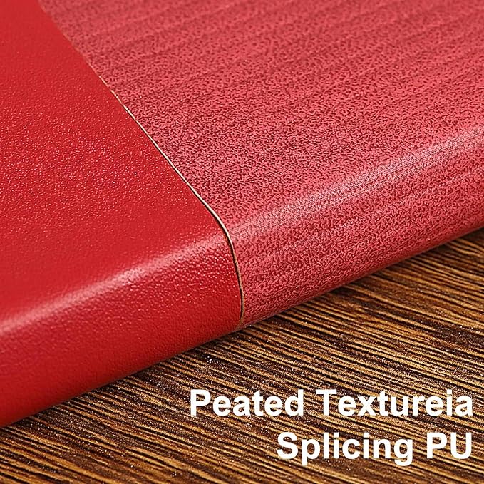 Lined Journal Notebook for Work College Ruled Note Book 5.79"x8.27" A5 PU Leather Daily Journaling 216 Pages for Women Men Writing Home School Supplies Business (A5 Lined 216pages, 08-Red)