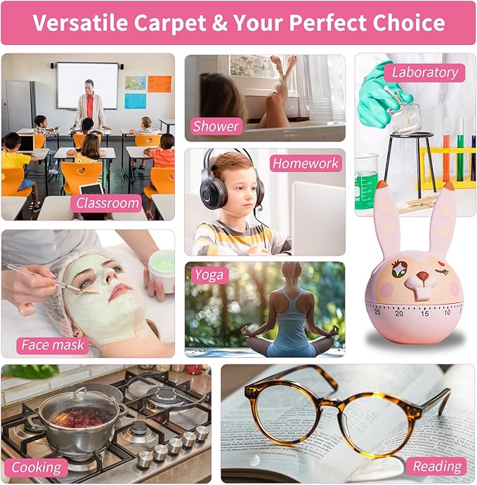 Mechanical Kitchen Timer, Cute Wind Up 60-Minute Manual Countdown for Kids, Classroom, Home, Study and Cooking