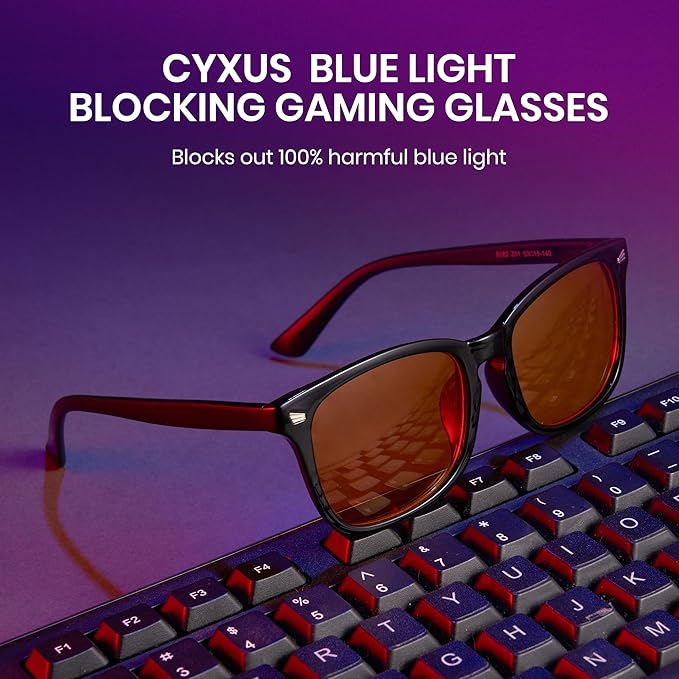 Cyxus Blue Light Glasses for Men Women Reduce Eye Strain UV Blocking for Computer Screen 8082