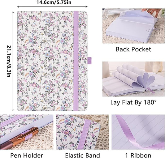 TIEFOSSI Lined Journal for Women, A5 College Ruled Notebook for Writing, 316 Numbered Pages Thick Paper, Daily Journal, for Work Home School, Note Taking, Business, 8.4 X 5.8 In