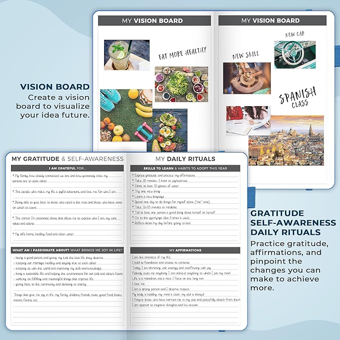 Clever Fox Planner – Undated Weekly & Monthly Planner for Productivity, Time Management & Goals – Organizer Journal – A5 (Sky Blue)