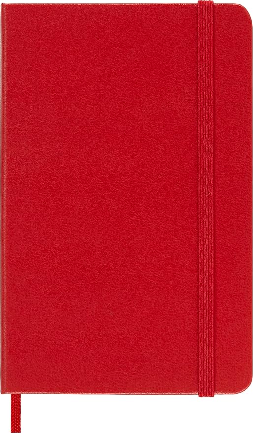Moleskine Classic Notebook, Hard Cover, Pocket (3.5" x 5.5") Ruled/Lined, Scarlet Red, 192 Pages