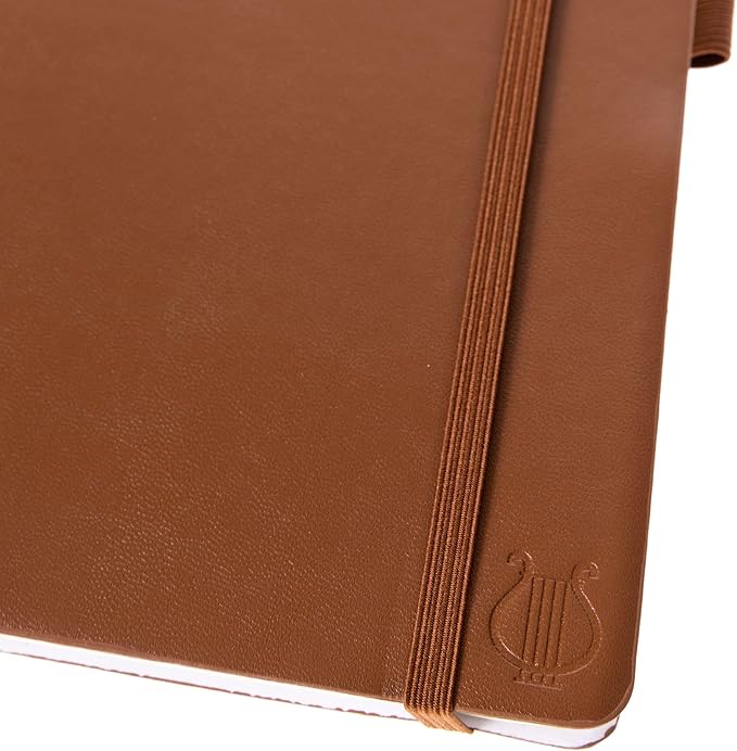Graphique Apollo Vegan Leather Journal | Hardcover Notebook | 192 Lined Pages | Inner Pocket, Pen Loop, Elastic Closure | Work, Diary, Notes | 8” x 10”