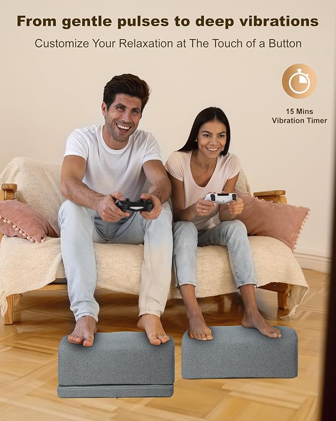 Comfier Under Desk Foot Rest at Work with Heat,Vibration,3 Height Under Desk Foot Rest for Office Chair,Foot Heater Foot Warmer, Ergonomic Heated Footrest,Gaming Chair Footstool,Computer Desk Use