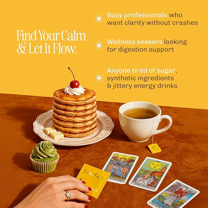 Kura Klub Yerba Mate Energy Glow Tea – Premium Energy Herbal Tea with Guarana, Ginger & Peppermint for Digestion, Gut Health & Satiety – Jitter-Free, No Crash – 3-in-1 Wellness Blend – Caffeine Alternative, No Microplastics – 14 Premium Teabags