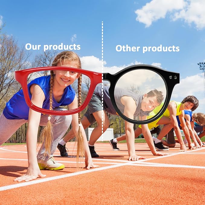 BiBiBear Toddler/Kids/Teens Glasses - Unbreakable TR90 Frame, 180° Flexible, Lightweight & Safe Glasses for Kids Age 2-15