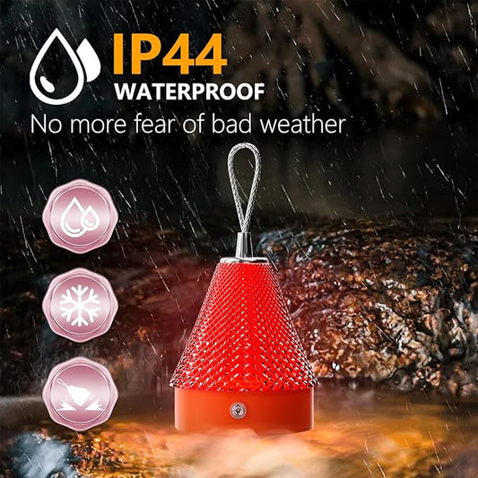 Rechargeable Desk lamp for Bedroom, Bedside lamp with White and Warm Yellow Light, Portable Night Light with Touch Control, Suitable for Bedroom, Camping