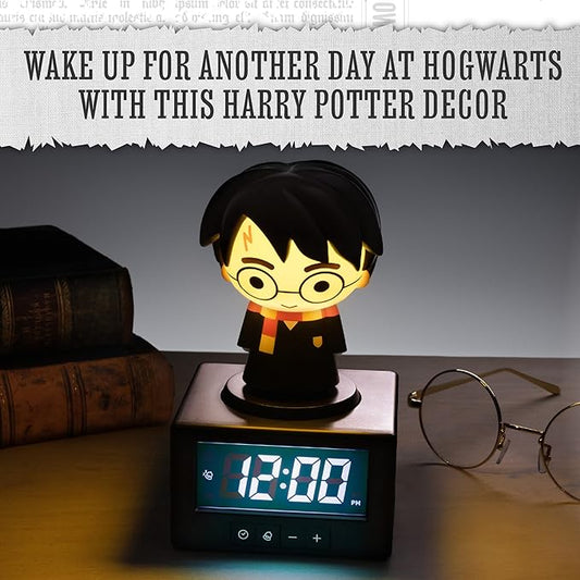 Paladone Harry Potter Digital Alarm Clock, Press Harry Potter for a Lamp or Night Light, Bedside Table Room Decor, Officially Licensed Merchandise
