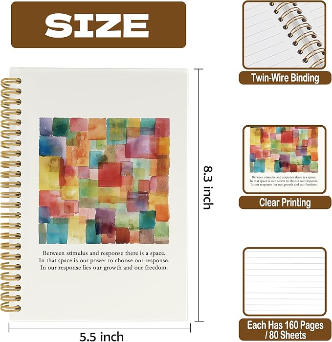 Psychology Therapist Mental Health Journal Notebook, School Psychologist Gifts, Speech Therapist Gift, School Counselor Hardcover Spiral Notebook 5.5x8.3 Inch