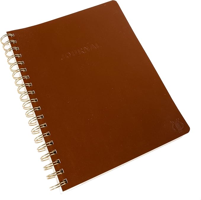 Graphique Apollo Vegan Leather Journal, Spiral Notebook for Writing, 192 Lined Pages, 8” x 10”