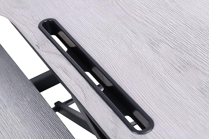 Rocelco Standing Desk Converter 31.5 Inch Sit Stand Up Dual Monitor Tabletop Riser with Tablet Mount, Height Adjustable Home Office Workstation - Deep Keyboard Tray for Laptop Mouse - Gray (R VADRG)