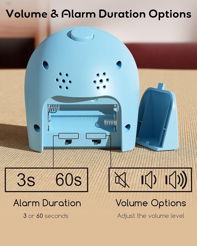 BellMan Visual Timer with Pause Button, 60 Minute Countdown Rainbow Timer for Kids and Adults with Silent Operation, Study and Meetings Time Management Tool, for Home, Office and Gift, Light Blue