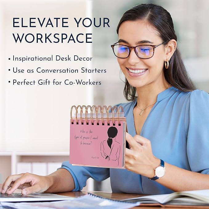 RYVE Motivational Desk Calendar, Inspirational Quotes for Desk, Desk Decor for Women, Office Decor for Women Desk, Desk Accessories for Women Office, Inspirational Gifts for Women, Daily Calendar