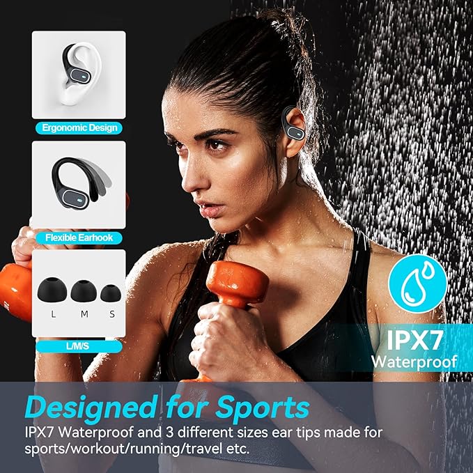 AI Translation Earbuds Real Time 164 Languages Translator Earbuds Noise Cancelling, Open Ear Wireless Earphones, Bluetooth 5.4 Headphones, Translating Device for Travel Business Study, Grey