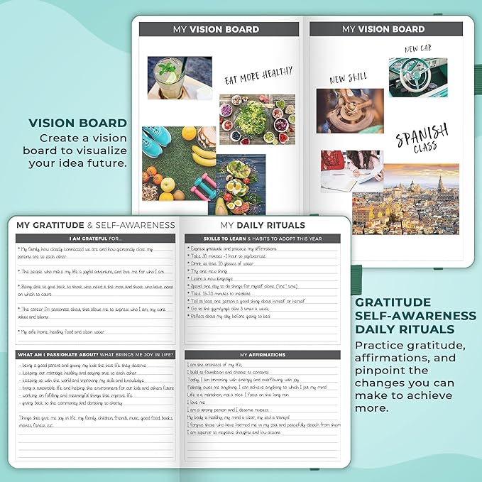 Clever Fox Planner – Undated Weekly & Monthly Planner for Productivity, Time Management & Goals – Organizer Journal – A5 (Turquoise)