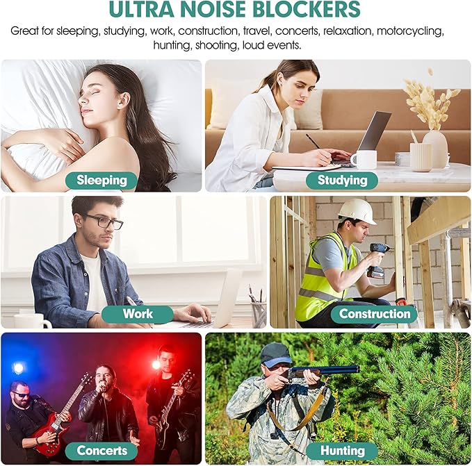 200 Pairs Earplugs for Noise Cancelling Individual Bagged Foam EarPlugs for Sleeping Work Snoring Sound Blocking Construction Loud Noise Reducing Earplugs Orange Color