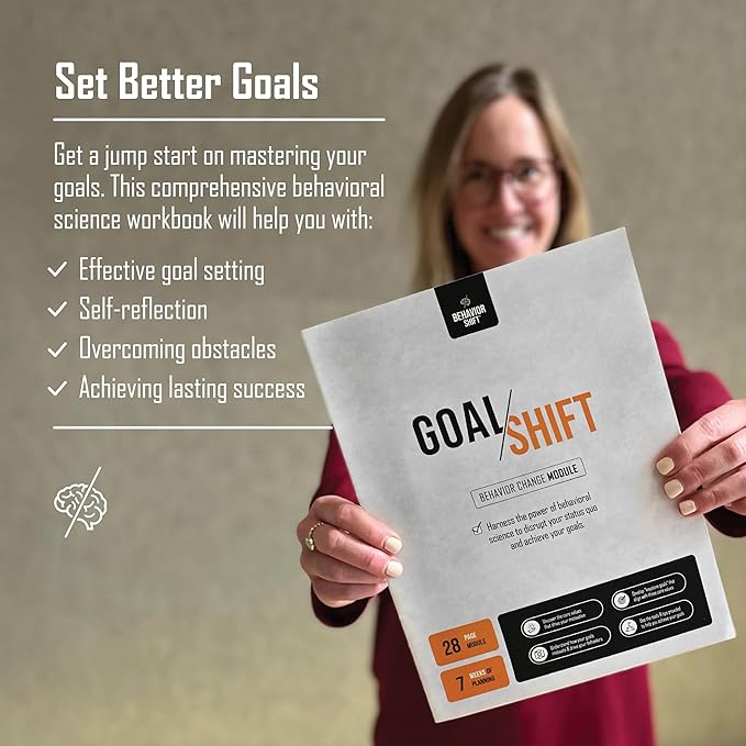 The Behavior Shift Goal Shift Planner - Undated Goal Setting tool & Life Planner - Productivity journal & Workbook with Checklist - 7 Week Self Improvement & Weekly Progress Tracker