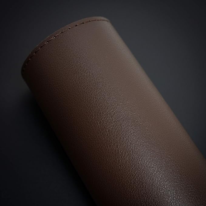 Vine Creations Leather Desk Mat 24" x 17", Desk Protector, PU Leather Desk Pad, Non Slip Small Desk Pad Mat, Desk Blotter, Desk Pads on Top of Desks, Home or Office Small Desk Mat (Dark Brown)