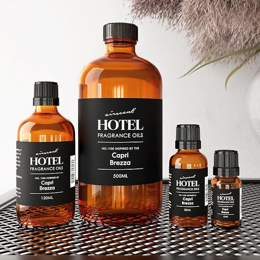 AirScent Capri Brezza Diffuser Oil No. 1100 - Volcano-Inspired Premium Fragrance Oil for Ultrasonic and Waterless Diffusers and Crafting - 500 ml, 16.9 fl oz Glass Bottle