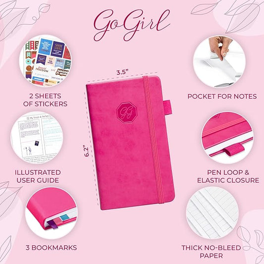 GoGirl Planner and Organizer for Women – Pocket Weekly Planner, Goals Journal & Agenda for Time Management & Productivity. Undated (Hot Pink)