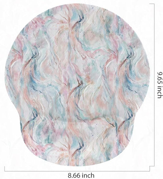 RICHEN Ergonomic Mouse Pad with Wrist Support,Non-Slip Rubber Base for Computer Laptop & Mac,Lightweight Rest for Home,Office & Travel (Pigment Ripple)