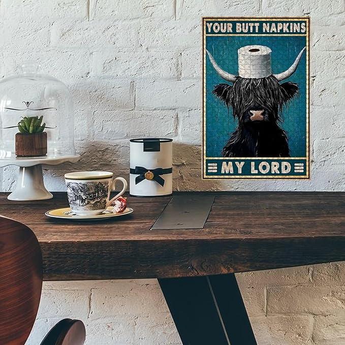 500 Piece Jigsaw Wooden Your Butt Napkins My Lord Adult Stress Relief Therapy Challenging Focus Activity for Office Quiet Educational Game 20.4x15 Inch