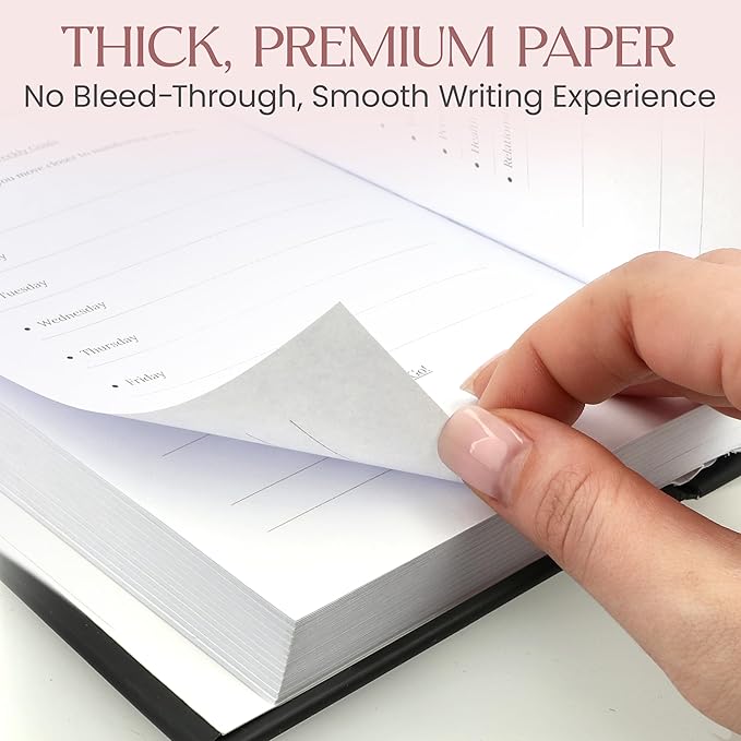 Manifestation Journal – 5 Minute Self Care Journal for Women – Guided Daily Planner Notebook w/Affirmations, Vision Board & Goal Setting – Hardcover Goal Planner for Manifesting Dreams