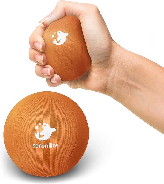 Serenilite Stress Balls for Adults, Squeeze Ball for Hand Therapy, Stress Ball, Hand Exercisers for Therapy & Grip Strengthening, Physical Therapy Balls, Hand Grip Strengthener.