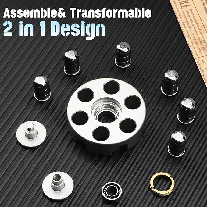 Cool Alloy Fidget Spinner Toys Metal for Kids Adults, Fidget Cube Block Chain Small Sensory Gadget Finger Hand Spinner Cool Gadget Stuff Gift for Men, Desk Spining Top Toy Best Gift Party Favor Prize