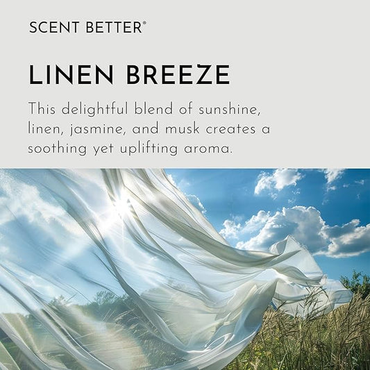 Scent Better Linen Breeze Aroma Essential Oil Blend: an Aromatherapy Blend of Linen, Jasmine, and Musk for Ultrasonic Diffusers & Nebulizers (2 Fl Oz, 60 mL)