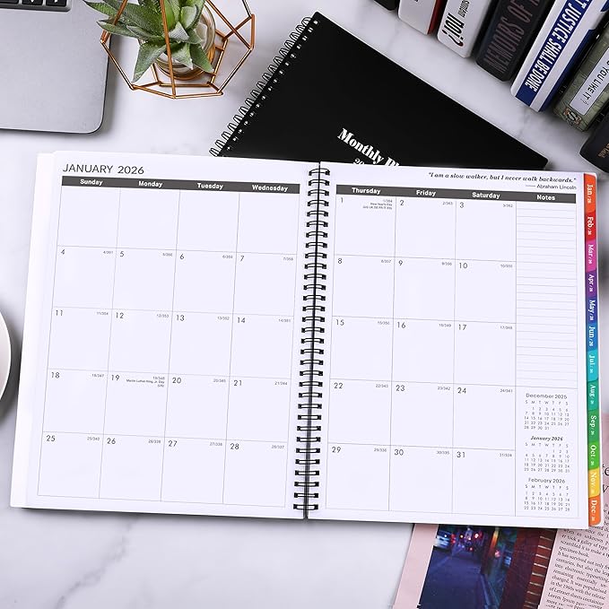 2026-2028 Monthly Planner/Calendar - 3 Year Monthly Planner 2026-2028, Jan. 2026 - Dec. 2028, 9'' x 11'', Calendar Planner with 36 Months Tabs, Double-side Pocket, Holidays, Notes Pages