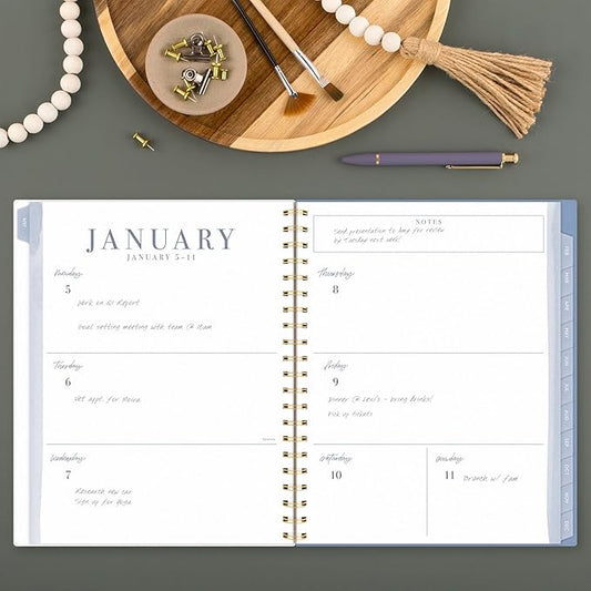 Cambridge 2026 Planner by Leah Bisch, Weekly & Monthly, 8.5" x 11", Large, Calista Floral (LB40-905-26)