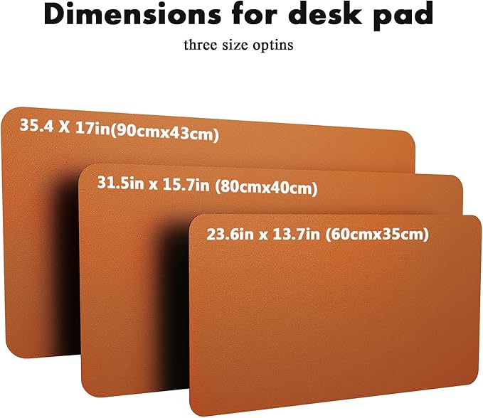 YSAGi Double-Sided Desk Pad, 23.6"x13.7" Leather Desk Mat, Eco Cork Desk Pad Protector, Large Mouse Pad for Desk, Waterproof Desk Blotter Pad, Desk Writing Pad for Office Work/Home(Brown/Cork)