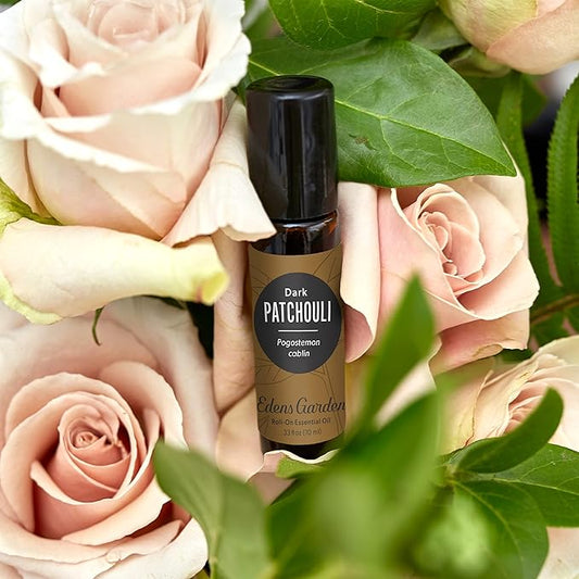 Edens Garden Patchouli-Dark Essential Oil Roll-On- 100% Pure Premium Grade, Natural, Therapeutic, Aromatherapy, Kid & Skin Safe, The Best for Body, Wellness, Relaxation Pre-Diluted 10 ml (.33 fl oz)