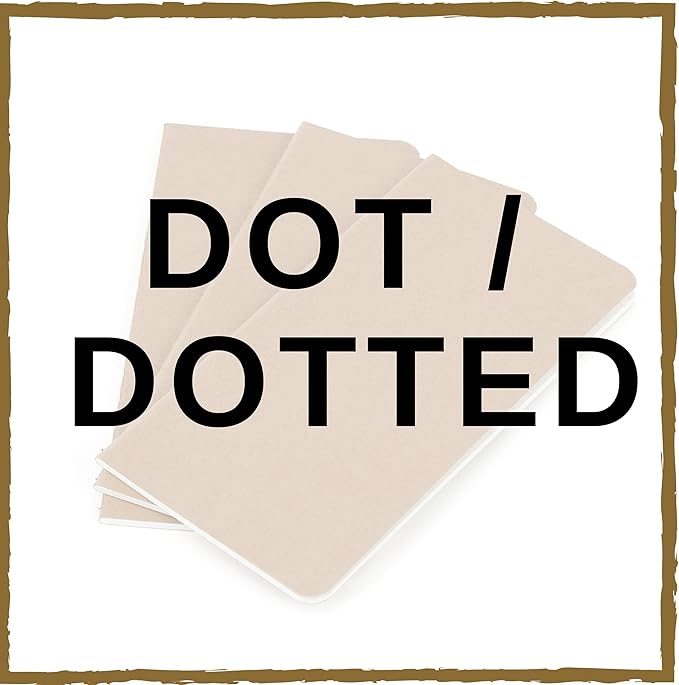 Wanderings Dotted A6 Size Travelers Notebook Inserts | 4.1" x 5.8" / 10.5cm x 15cm | 100 gsm Paper | 3 Hand-Stitched Booklets/180 Pages | Travelers Notebook Refills for Journals, Diaries, Planners
