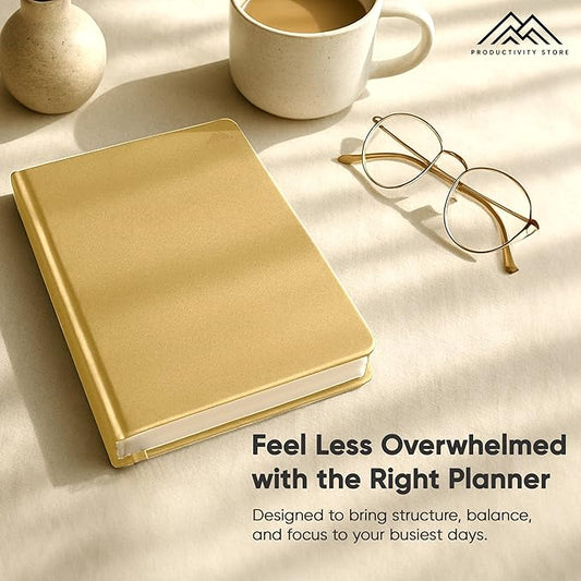 Daily Planner 2025 (5" x 8") - The Ultimate Daily Workflow Planner with Hourly Schedule & Task List to Achieve Your Goals by PRODUCTIVITY STORE (A5, Cream)