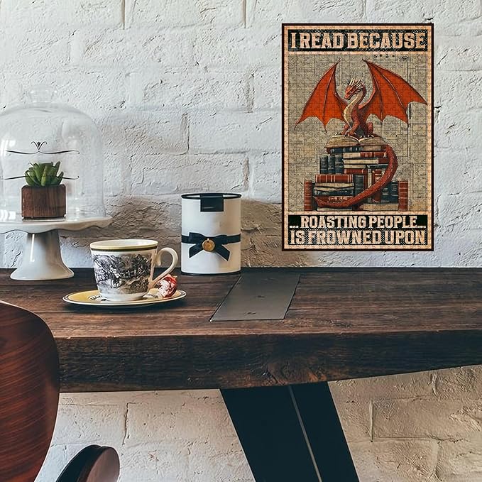 500 Piece Wooden Puzzle Jigsaw I Read Because Roasting People is Frowned Upon Puzzle Adults Humorous Challenge for Stress Relief & Brain Fun 20.4x15 Inch