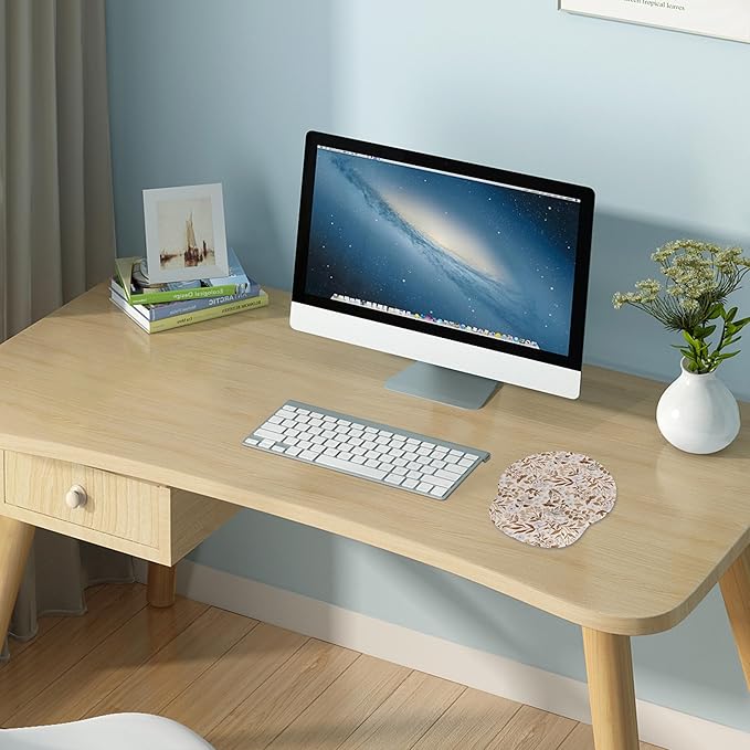 RICHEN Ergonomic Mouse Pad with Wrist Support,Non-Slip Rubber Base for Computer Laptop & Mac,Lightweight Rest for Home,Office & Travel (Sicilian Flowers)
