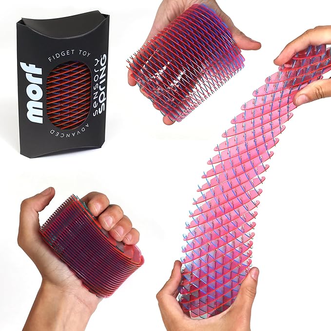 Morf Fidget Sensory Spring Berry – Bendy Elastic Fidget Toy for Kids and Adults, Dynamic Spring Toy with Color Transitions, Perfect for Sensory Play, Calming Stress Relief