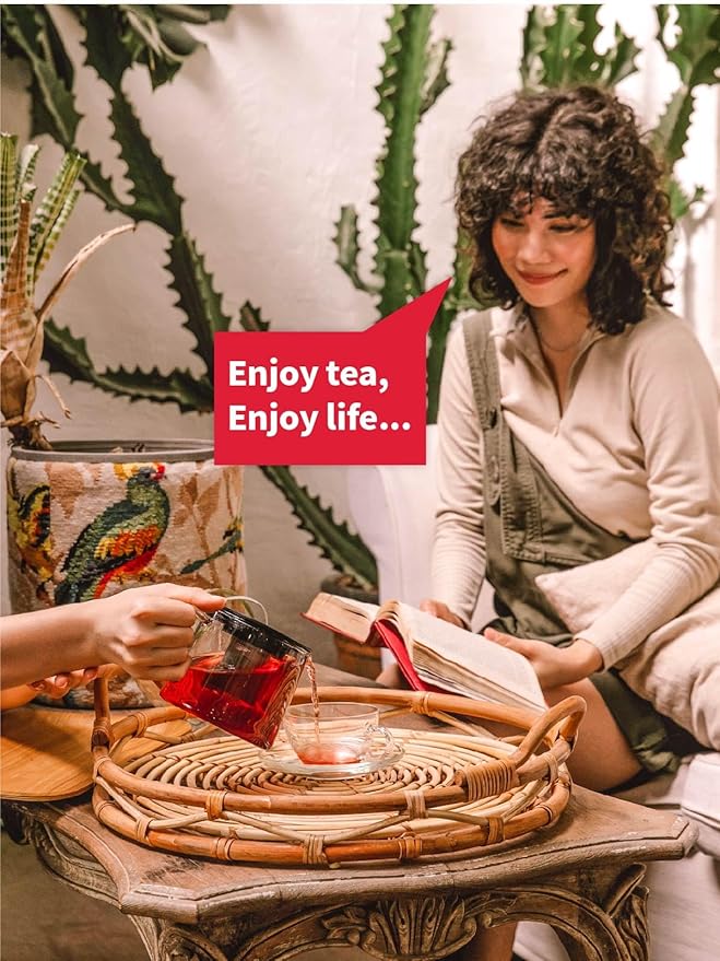 TeeLux Hibiscus Tea Bags, Premium Natural Hibiscus Flowers Tea, Caffeine Free, Refreshing Tart Flavor, 100 Count