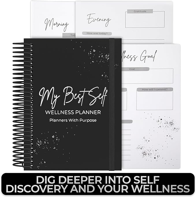 Wellness Journal – Daily Self Care Lifestyle Planner to Support Overall Health – Self Love Diary to Practice Gratitude, Goal Setting, Reflection, & Mindfulness for My Best Self