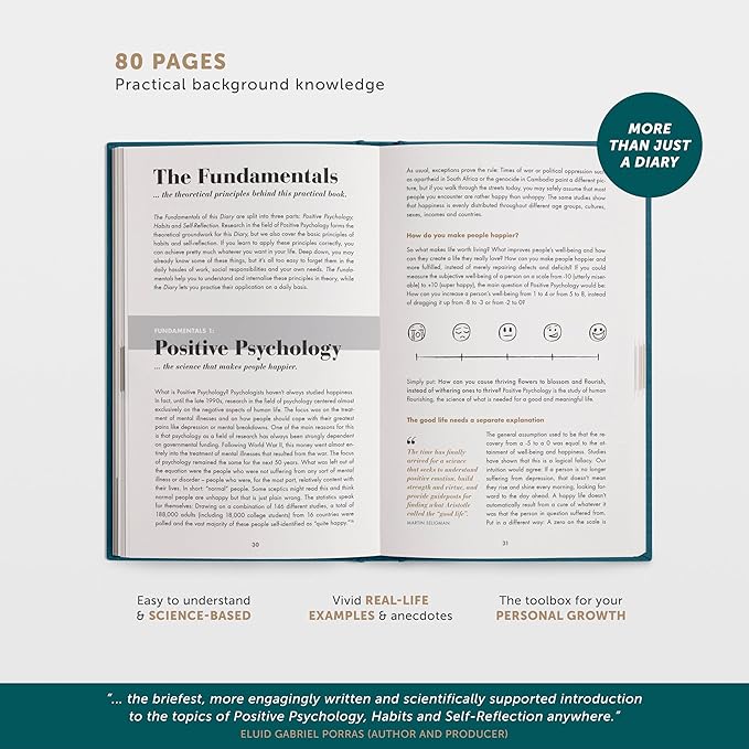 6-Minute Diary – 3-Million-User Gratitude Journal for Women & Men with Prompts – Guided Self Care Book Based on Positive Psychology – Daily Manifestation