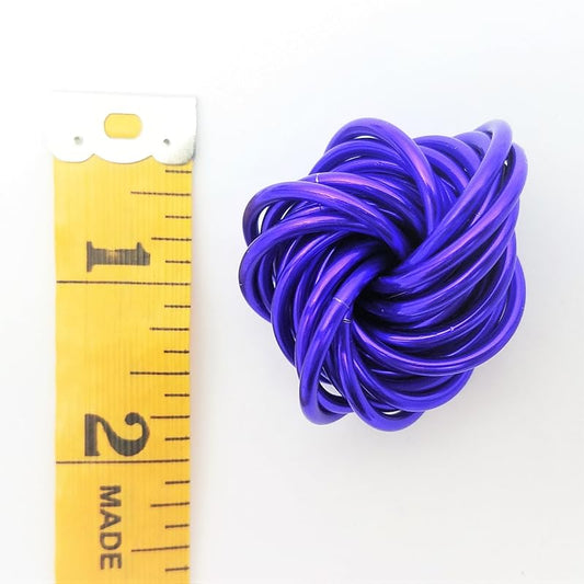 Möbii Fidget Ball (Solid Color): Quiet Mobius ADHD Anxiety Stim Stress Relief Toy Tool for Home Travel Office or Desk (Medium, Full, Ultra Violet)
