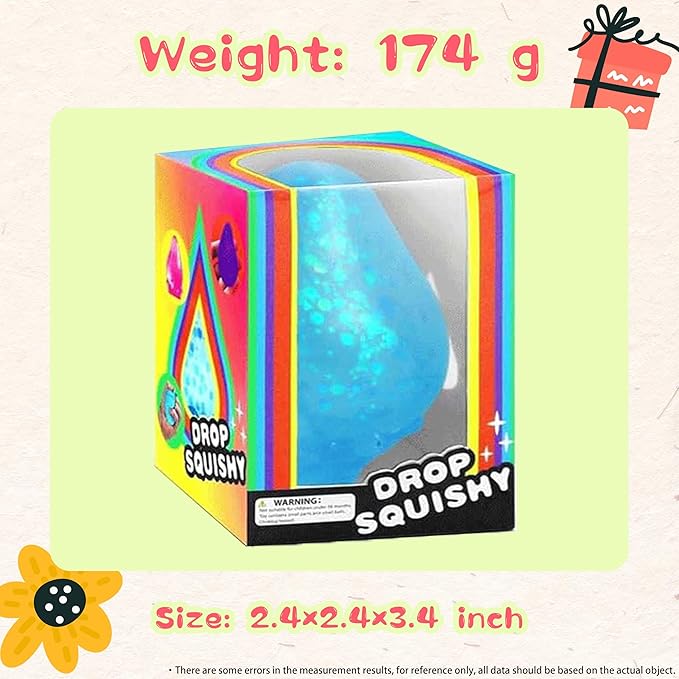 Dream Stress Drop Ball for Adults Fidget Toys Adults,Gel Filled Squishy Toys for Kids Stress Relief - Sensory Squeeze Toy with Dreamy Smooth