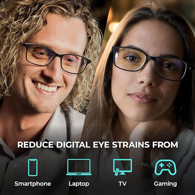 Prospek Blue Light Glasses for Woman and Men – Superior 99% Blue Light Blocking Computer Glasses, ARCTIC Anti-Glare Bluelight Reading Glasses, Regular, No Magnification