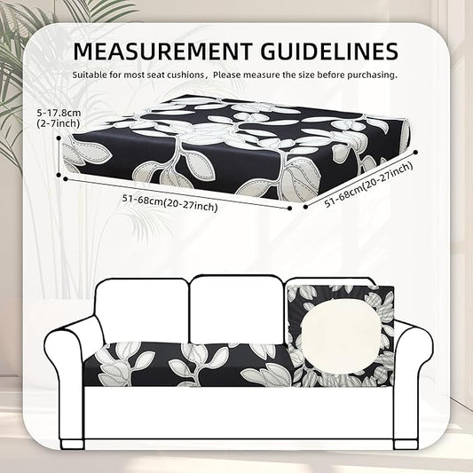 8Pcs Stretch Patio Cushion Covers,Outdoor Couch Cover Replacement,Outdoor Couch & Sofa Slipcovers,for Patio Furniture Cushion Cover,Washable Reusable Furniture Protector (Print,Cover Only)