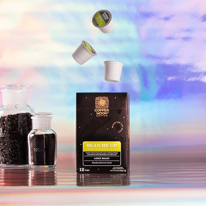 Copper Moon Single Serve Coffee Pods for Keurig K-Cup Brewers, Light Roast, Bean Me Up Blend, 72 Count