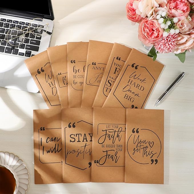 Qilery 30 Pcs Open House Gifts Bulk Habit Tracker Planner Bulk 2025 Pocket Calendars to Do List Weekly Goals Notepads for Employee Appreciation Housekeeping Teacher Welcome Gifts(Inspirational)