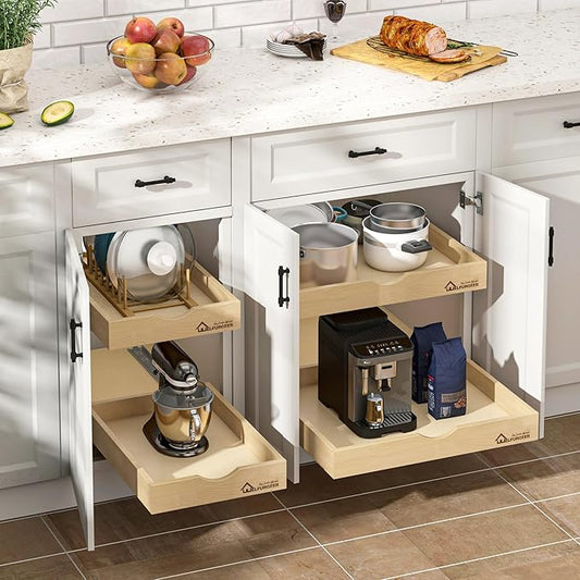 WelFurGeer Soft Close Pull Out Drawers for Cabinets, 29" W x 22" D Pull Out Cabinet Drawer with Heavy Duty Slides, Pull Out Cabinet Organizer, Cabinet Drawers Slide Out, Pull-Out Home Organizers